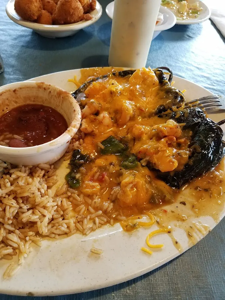 Seafood Stuffed Poblano Pepper